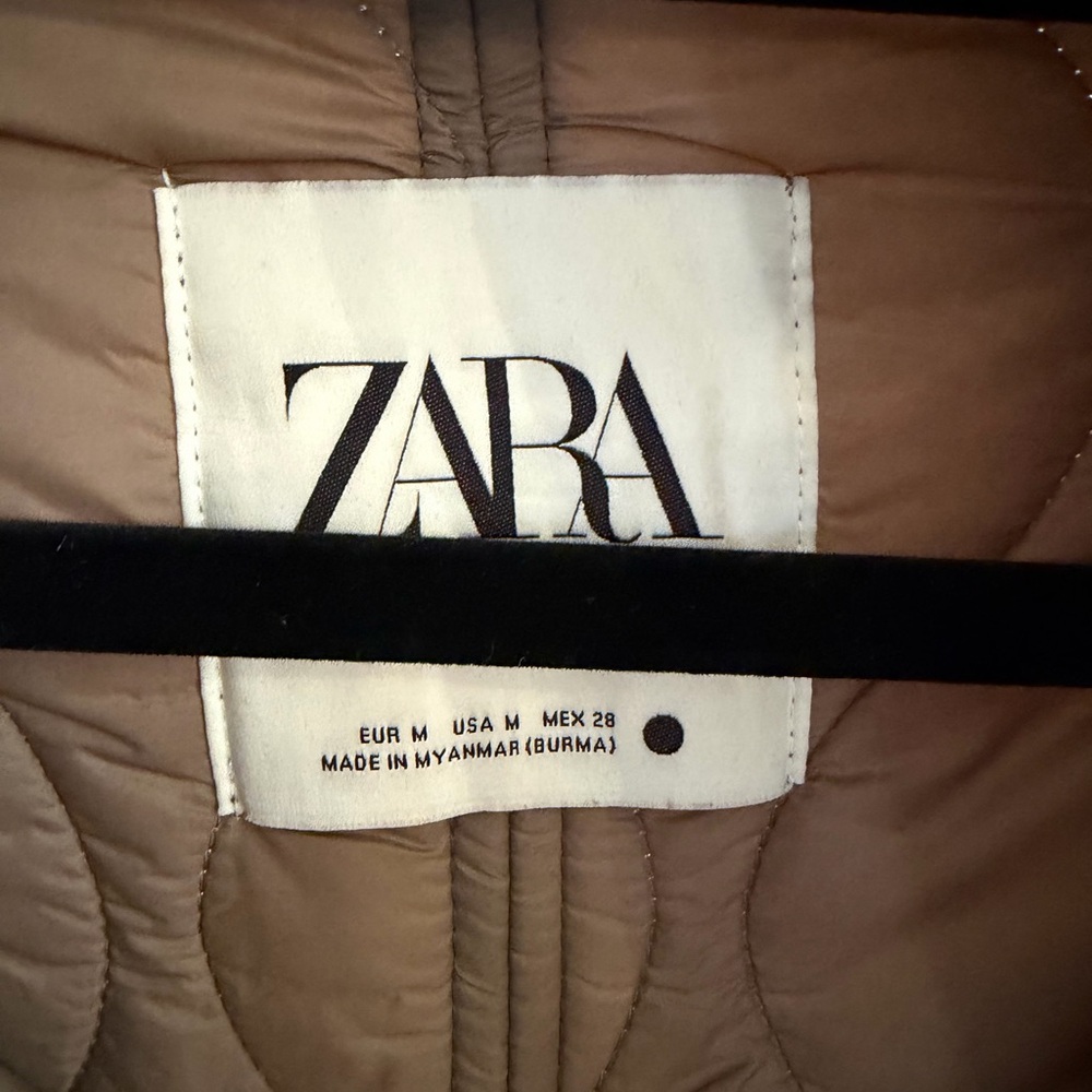 Zara Olive Quilted Jacket - Picture 2 of 3